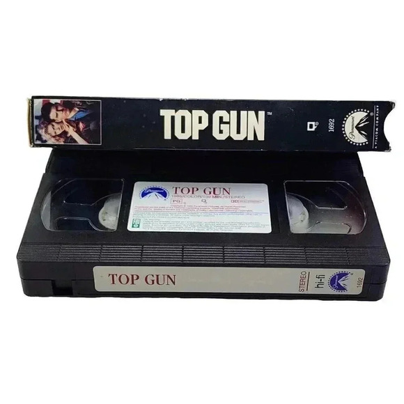 Top Gun (VHS Movie, 1996) Tested. In Sleeve. Starring Tom Cruise - Picture 5 of 5